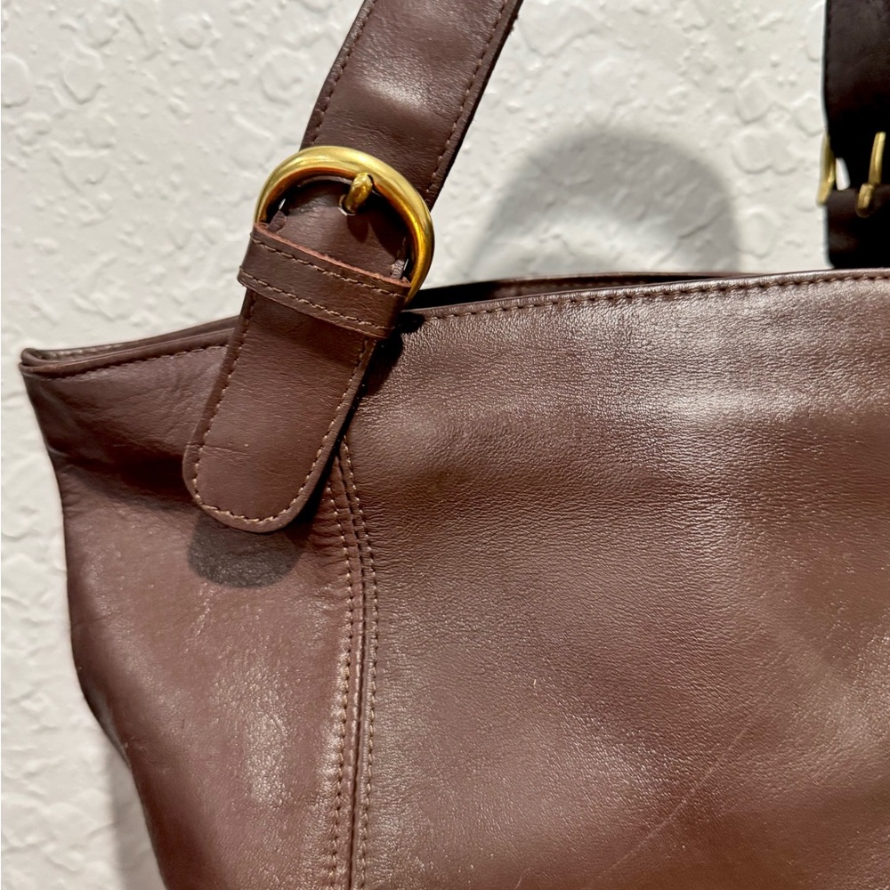 Coach Waverly Brown Leather Tote Bag - Picture 11 of 15
